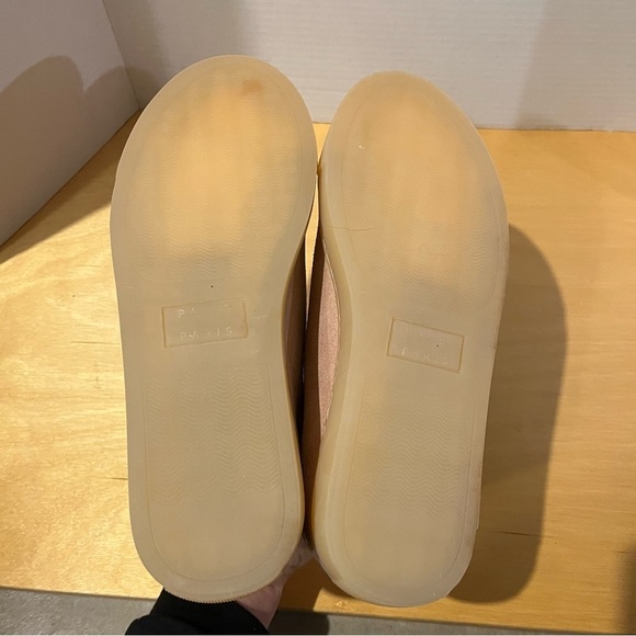 Pairs In Paris Women’s Leather Taupe Pink Zip Slip On Shoes Sneakers Size EU 39 - Picture 8 of 9